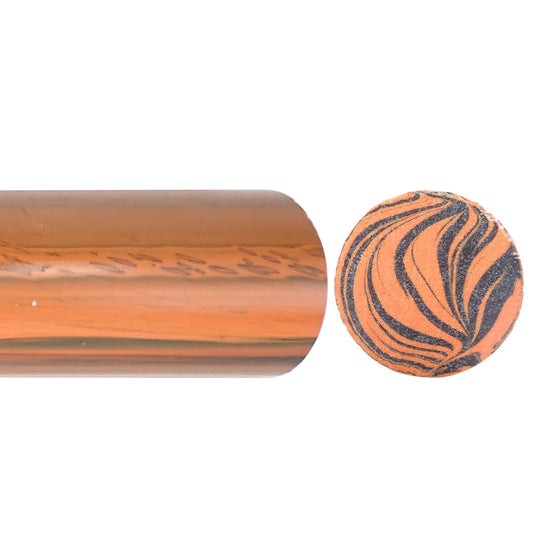 [Turners' Mill] Orange Tiger Polyester Turning Blank - 63.5x50x50mm
