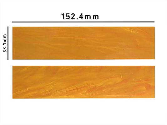 Turners' Mill Orange Pearl Kirinite Acrylic Knife Scales (Pair) - 152.4x38.1x6.35mm (6x1.5x0.25")