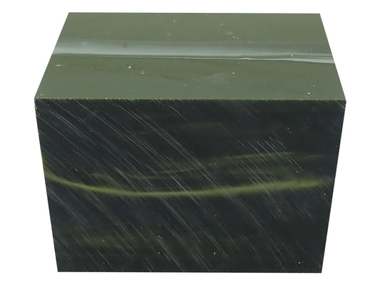 Turners' Mill Venom Green Pearl Kirinite Acrylic Block - 64x42x42mm (2.5x1.65x1.65")