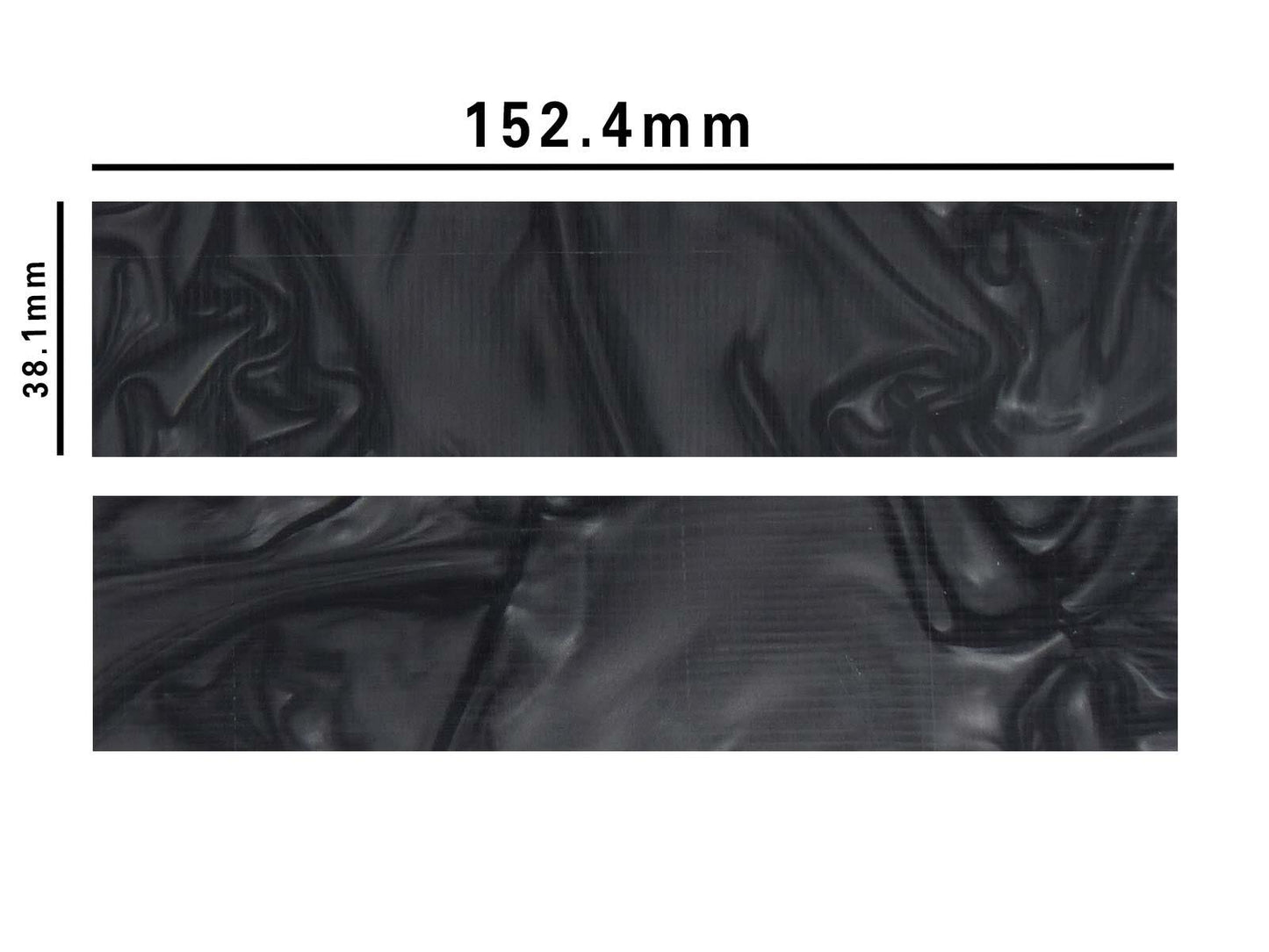 Turners' Mill Carbon Abstract Kirinite Acrylic Knife Scales (Pair) - 152.4x38.1x3.175mm (6x1.5x0.13")