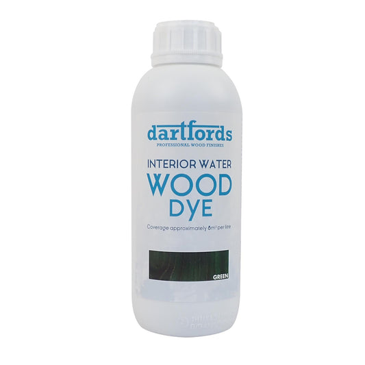 dartfords Green Interior Water Based Wood Dye - 1 litre Tin