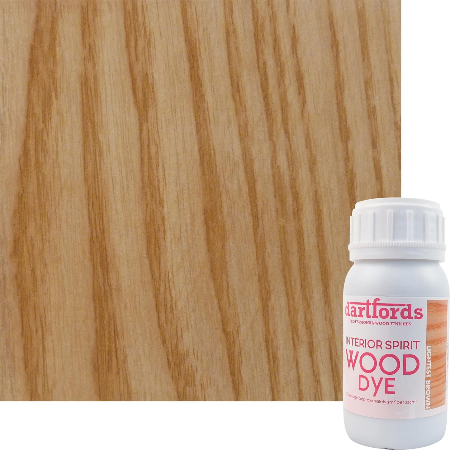 dartfords Lightest Brown Interior Spirit Based Wood Dye - 230ml Tin