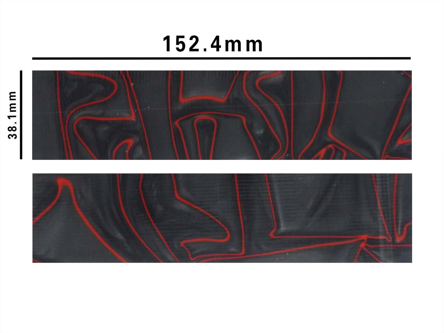 Turners' Mill Lava Flow Abstract Kirinite Acrylic Knife Scales (Pair) - 152.4x38.1x6.35mm (6x1.5x0.25")