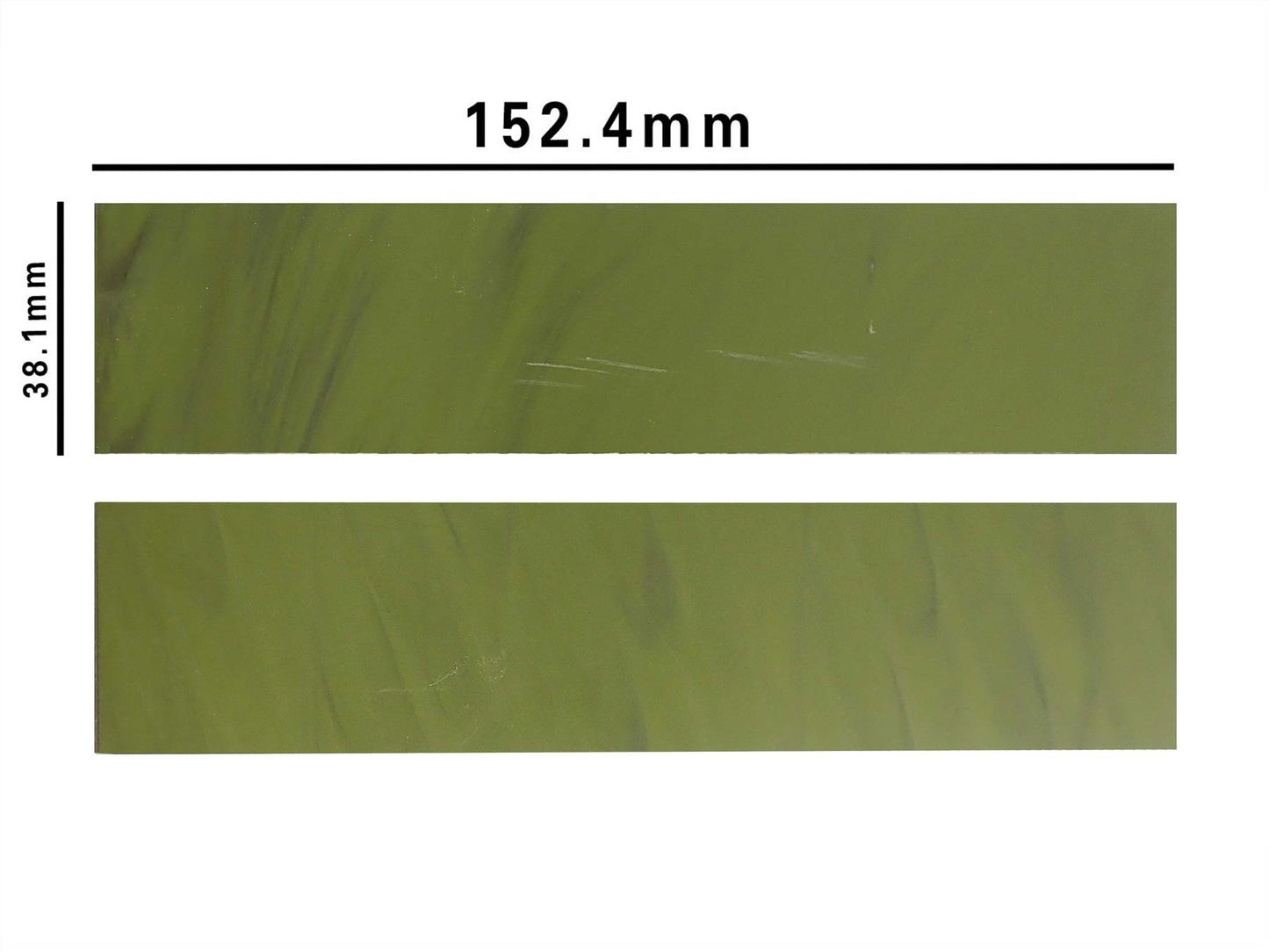 Turners' Mill Venom Green Pearl Kirinite Acrylic Knife Scales (Pair) - 152.4x38.1x6.35mm (6x1.5x0.25")