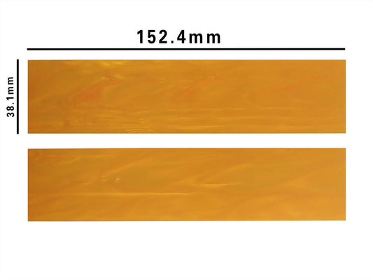 Turners' Mill Orange Pearl Kirinite Acrylic Knife Scales (Pair) - 152.4x38.1x3.175mm (6x1.5x0.13")