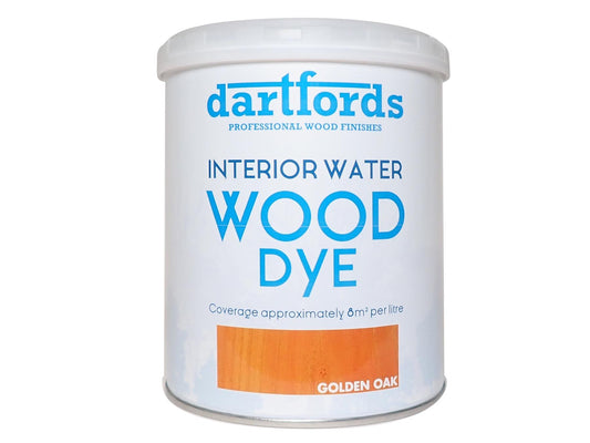 dartfords Golden Oak Interior Water Based Wood Dye - 1 litre Tin