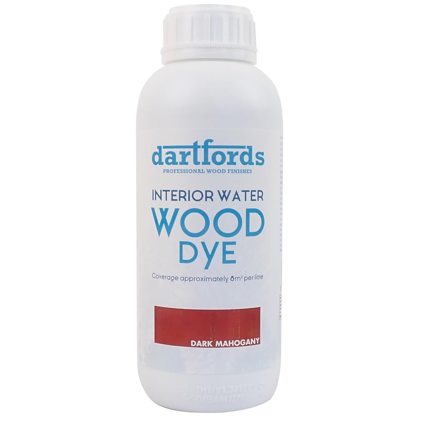 dartfords Dark Mahogany Interior Water Based Wood Dye - 1 litre Tin