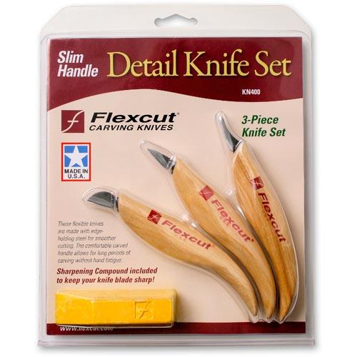 Flexcut KN400 3-Piece Detail Knife Set