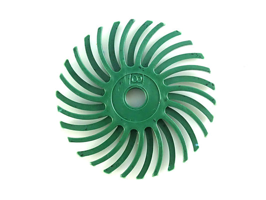 3M Radial Polishing Disc - 25mm (0.98"), Pack of 3, 50 Grit (Green)