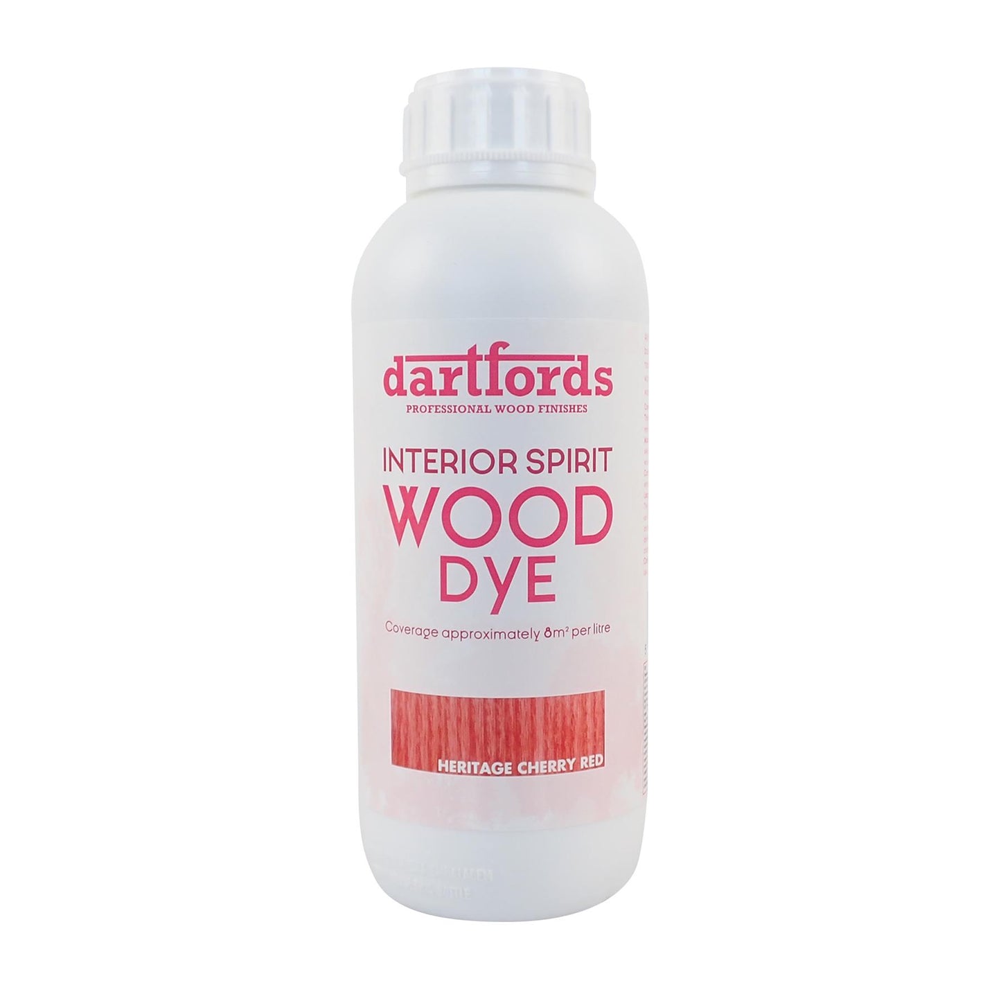 dartfords Heritage Cherry Red Interior Spirit Based Wood Dye - 1 litre Tin