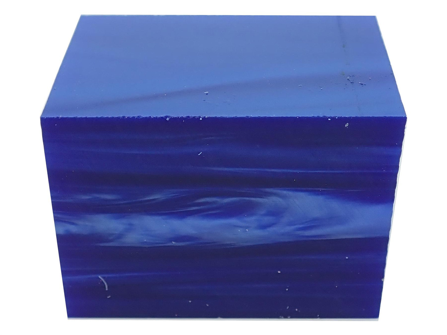 Turners' Mill Deep Blue Pearl Kirinite Acrylic Block - 64x42x42mm (2.5x1.65x1.65")