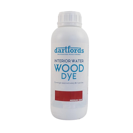 dartfords Medium Oak Interior Water Based Wood Dye - 1 litre Tin