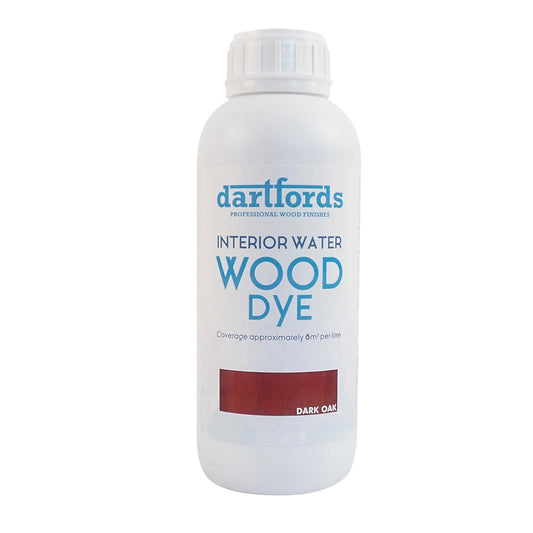 dartfords Dark Oak Interior Water Based Wood Dye - 1 litre Tin