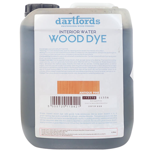 dartfords Antique Pine Interior Water Based Wood Dye - 5 litre Jerrycan