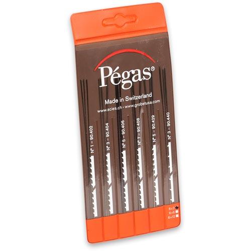 Pegas 90.6x3 Scroll Saw Blades Starter Pack - 130mm (5.1"), Set of 18