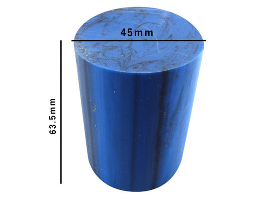 Turners' Mill Cobalt Natural Polyester Rod - 63.5x45x45mm (2.5x1.77x1.77"), 2.5" x 1.75"