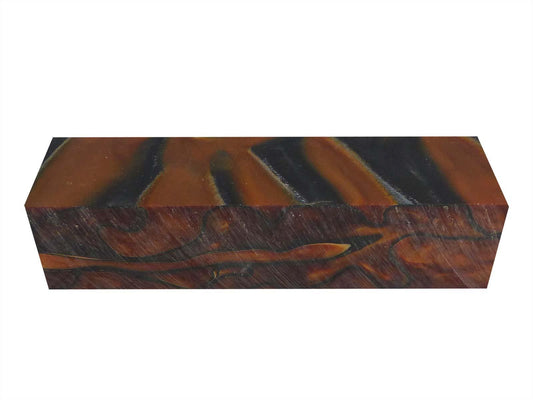 Turners' Mill Root Beer Brown/Black Whirl Abstract Kirinite Acrylic Knife Block - 150x40x31mm (5.9x1.57x1.22")