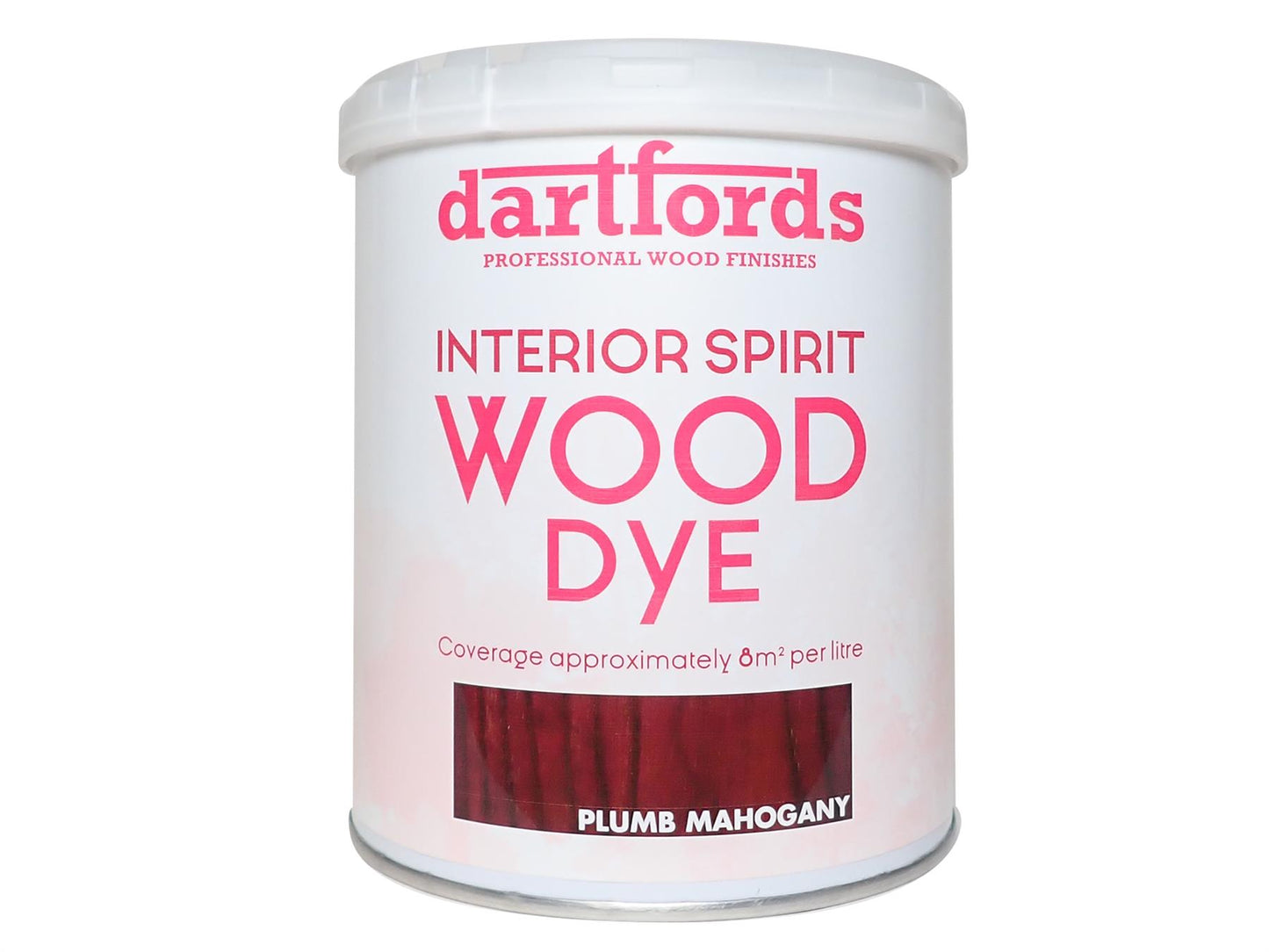 dartfords Plum Mahogany Interior Spirit Based Wood Dye - 1 litre Tin