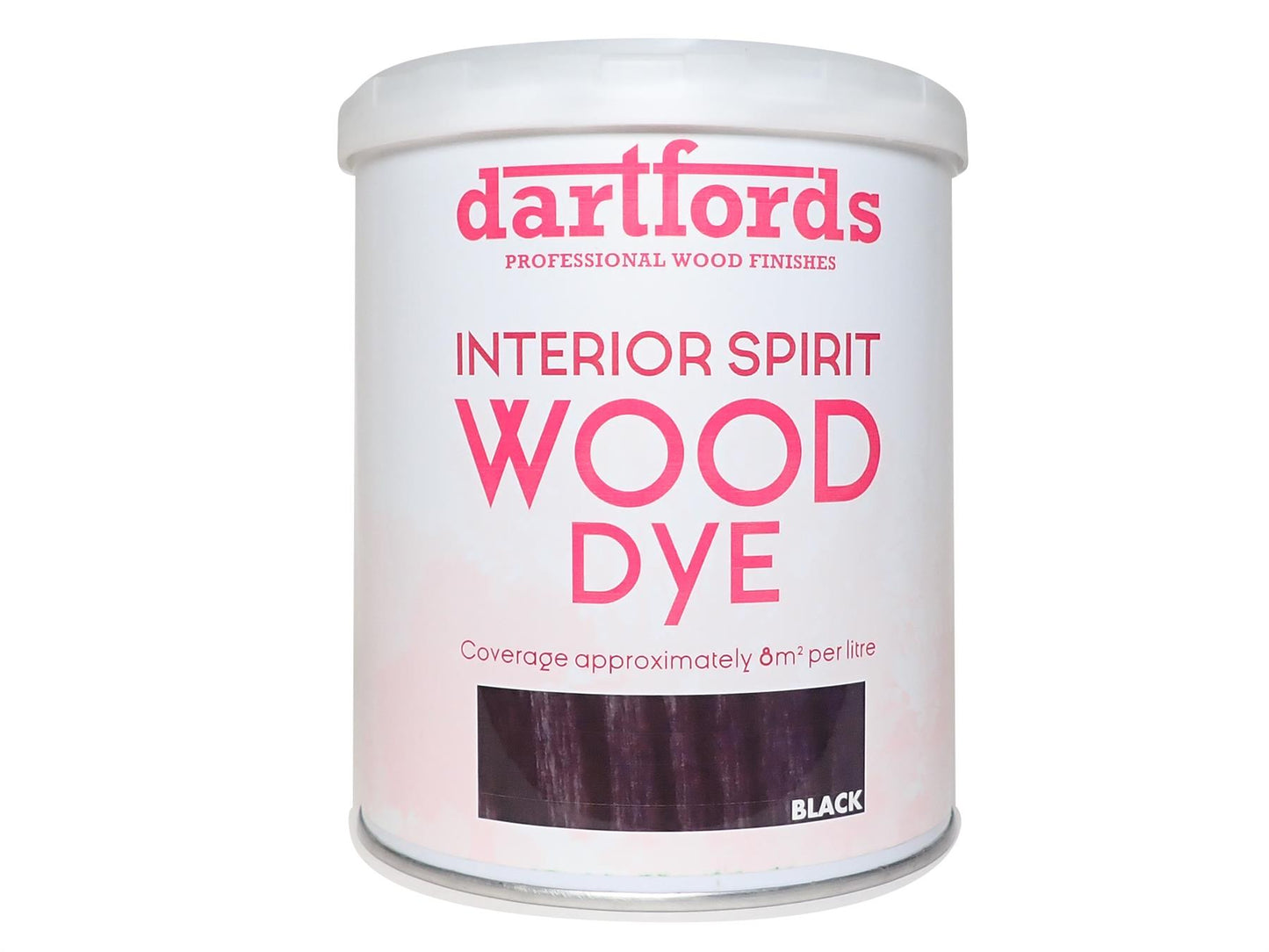 dartfords Black Interior Spirit Based Wood Dye - 1 litre Tin