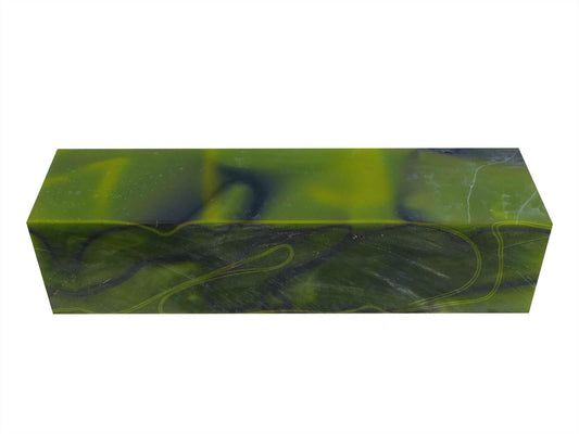 Turners' Mill Toxic Green/Black Abstract Kirinite Acrylic Knife Block - 150x40x31mm (5.9x1.57x1.22")