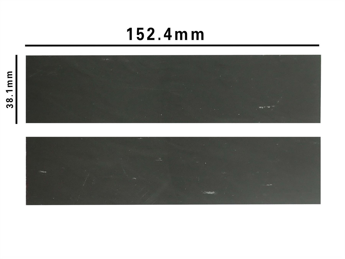Turners' Mill Black Pearl Kirinite Acrylic Knife Scales (Pair) - 152.4x38.1x3.175mm (6x1.5x0.13")