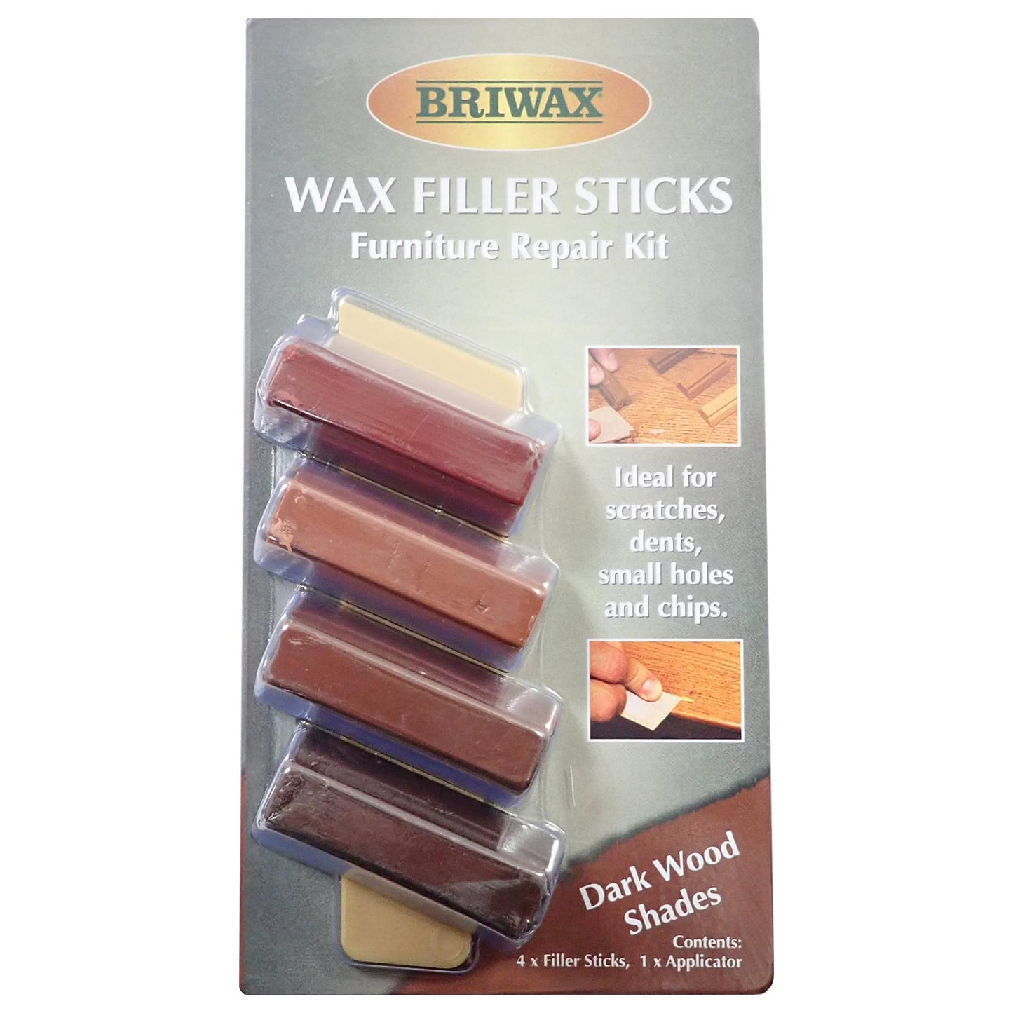 Briwax Dark Brown Filler Sticks 40ml (Set of 4)