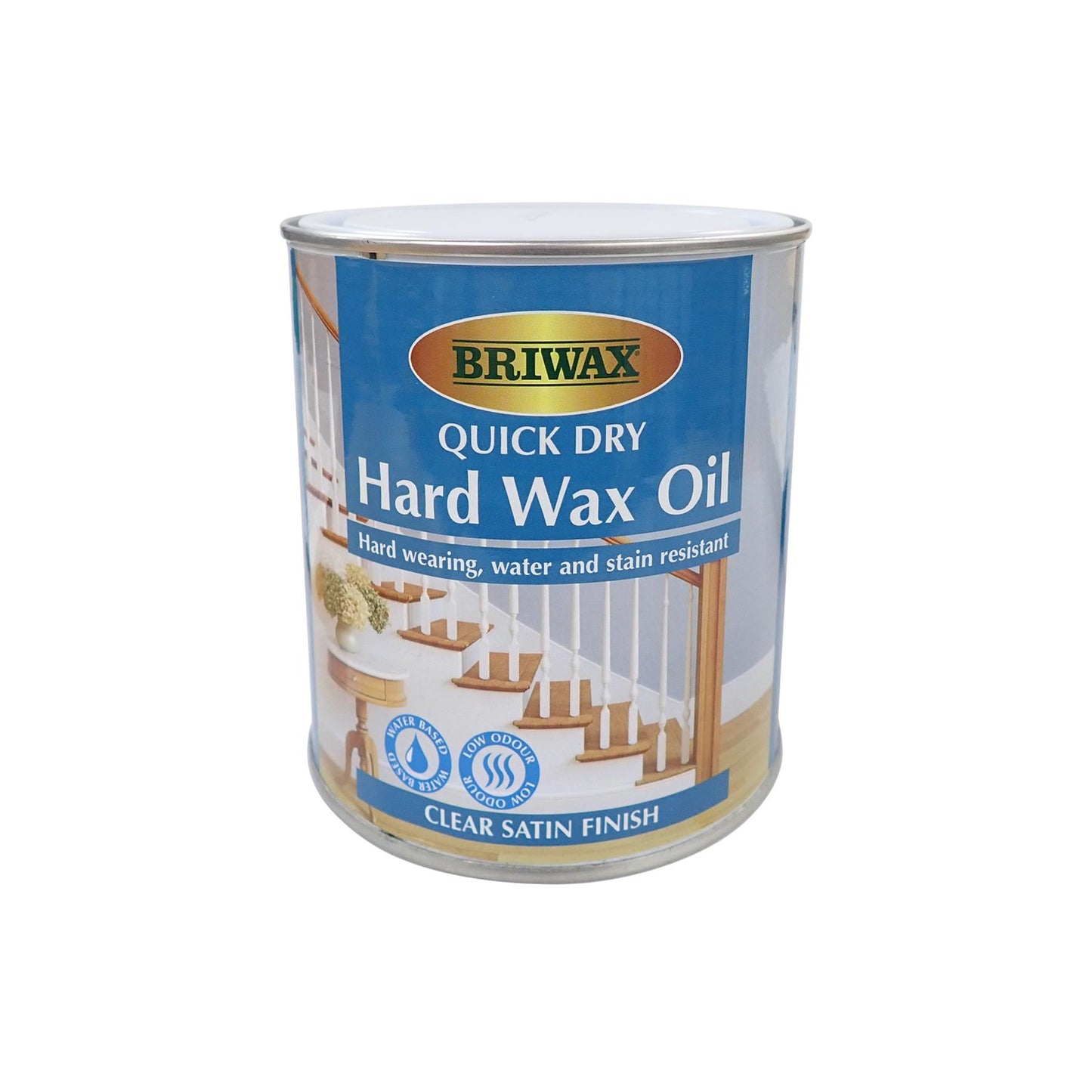 Briwax Satin Clear Quick Dry Hard Wax Oil 1 litre Tin