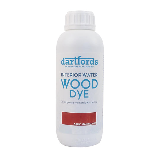 dartfords Dark Mahogany Interior Water Based Wood Dye - 1 litre Tin