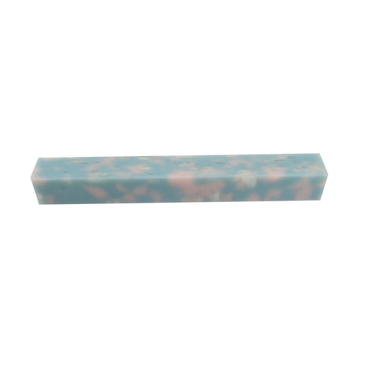 Turners' Mill Salmon Calico Cellulose Acetate Pen Blank - 150x20x20mm (6x3/4x3/4")