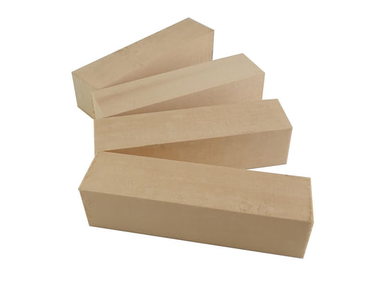 Turners' Mill Basswood Carving Blocks - 100x25x25mm (Set of 4)