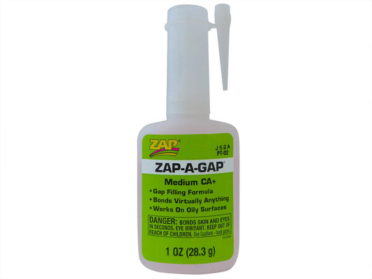 Zap PT02 Gap Fill Ca Superglue - 28g Bottle, 1Oz