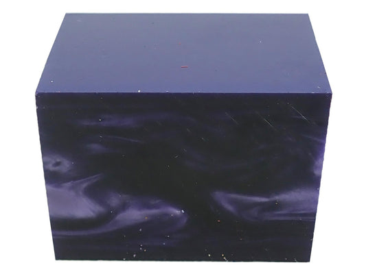 Turners' Mill Wicked Purple Pearl Kirinite Acrylic Block - 64x42x42mm (2.5x1.65x1.65")