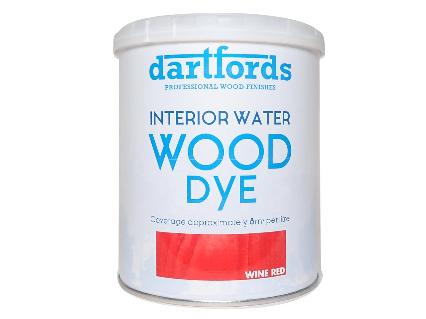 dartfords Wine Red Interior Water Based Wood Dye - 1 litre Tin