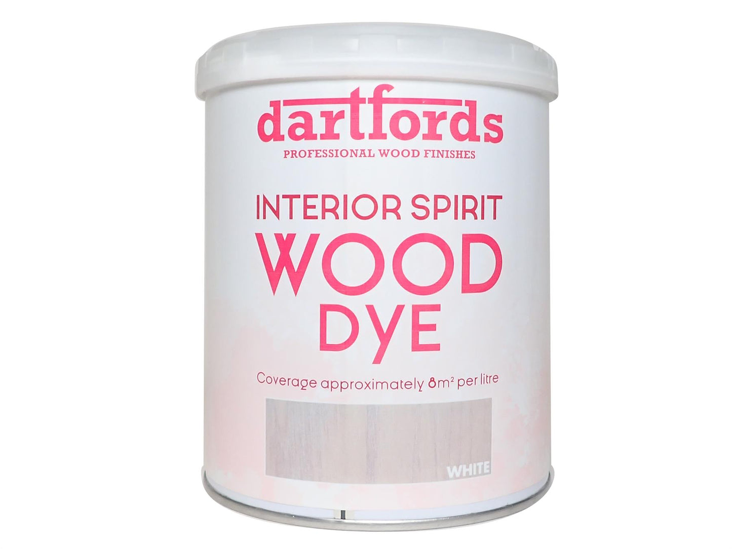 dartfords White Interior Spirit Based Wood Dye - 1 litre Tin